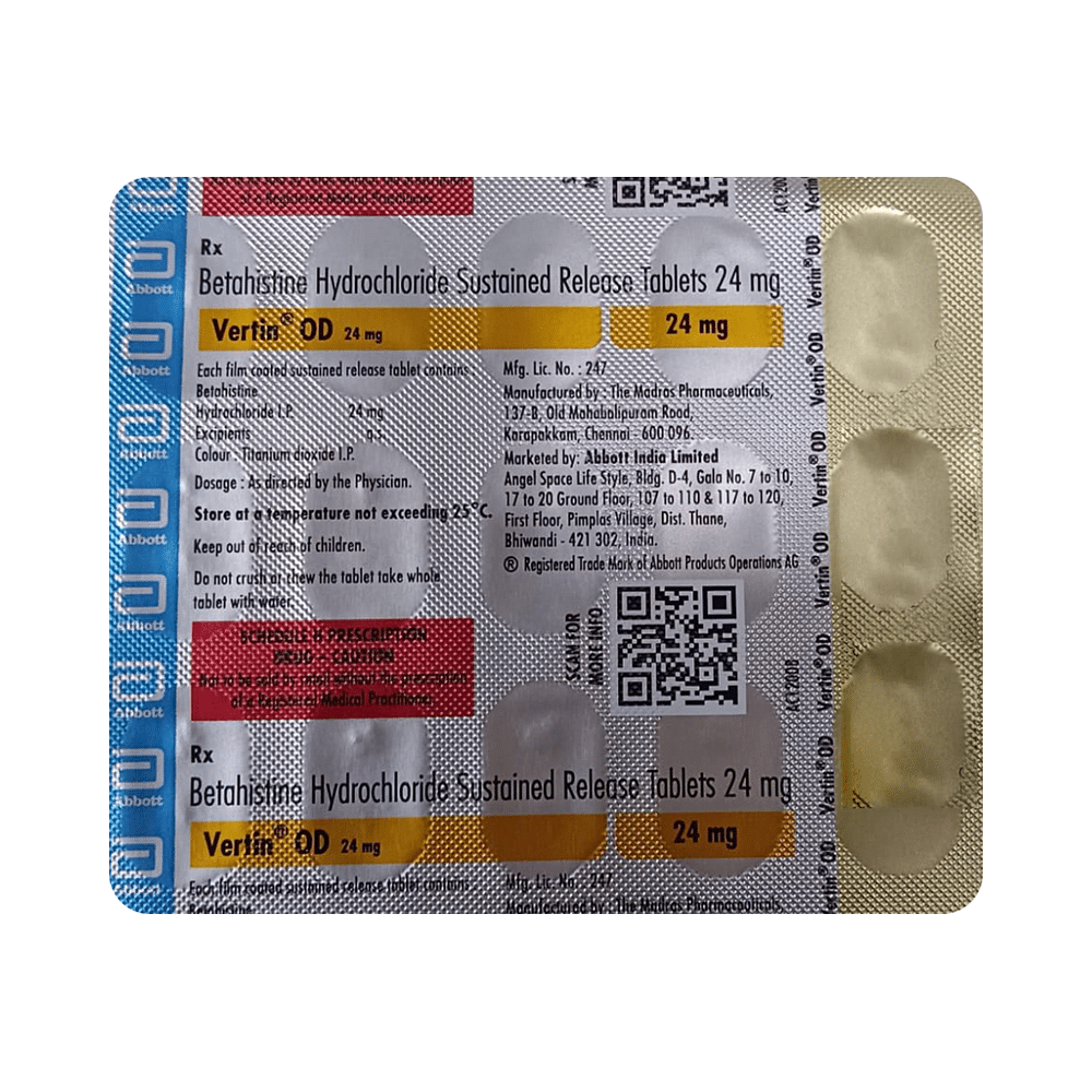 Vertin OD 24mg Tablet SR - Image 3