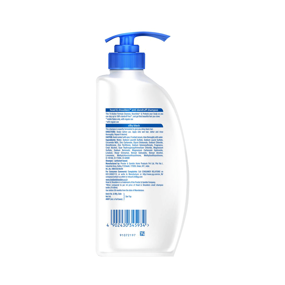 Head & Shoulders Silky Black Anti-Dandruff Shampoo | For Hair Care - Image 2