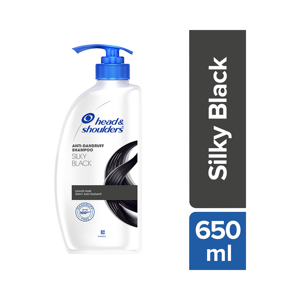 Head & Shoulders Silky Black Anti-Dandruff Shampoo | For Hair Care - Image 3