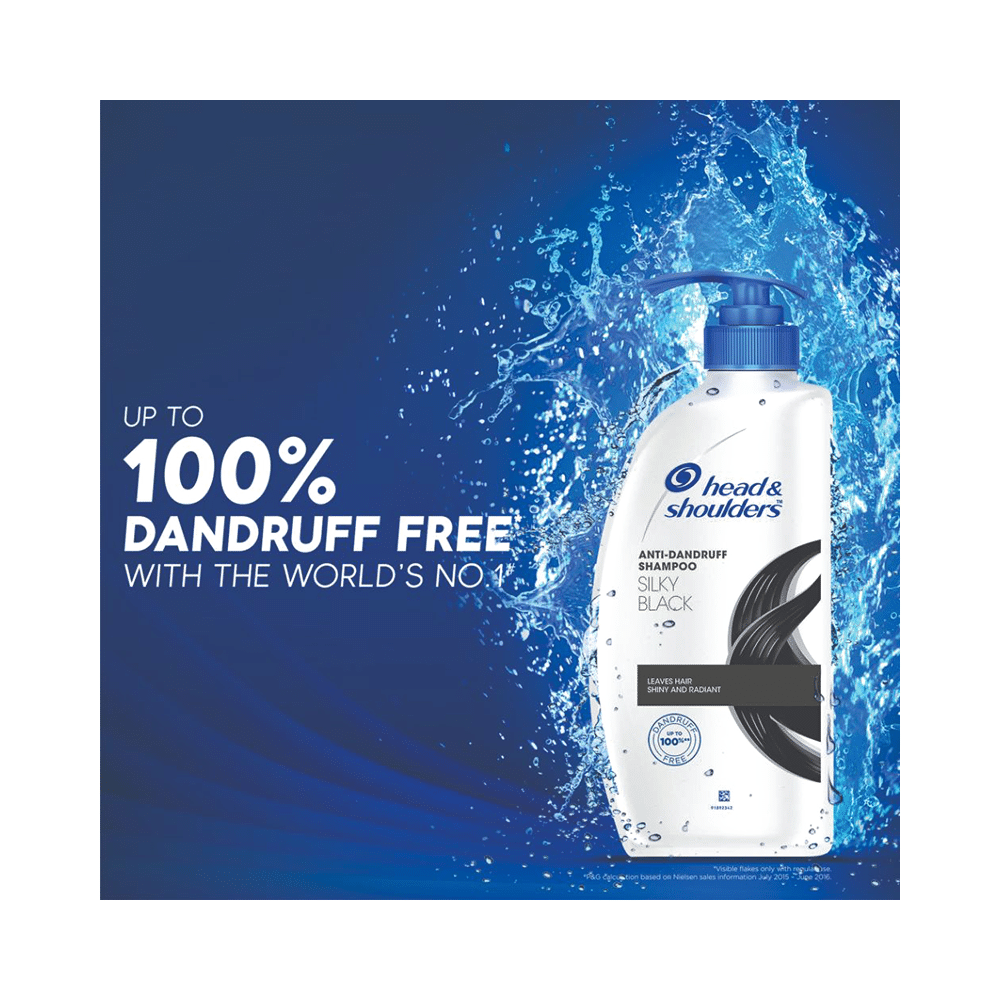 Head & Shoulders Silky Black Anti-Dandruff Shampoo | For Hair Care - Image 7