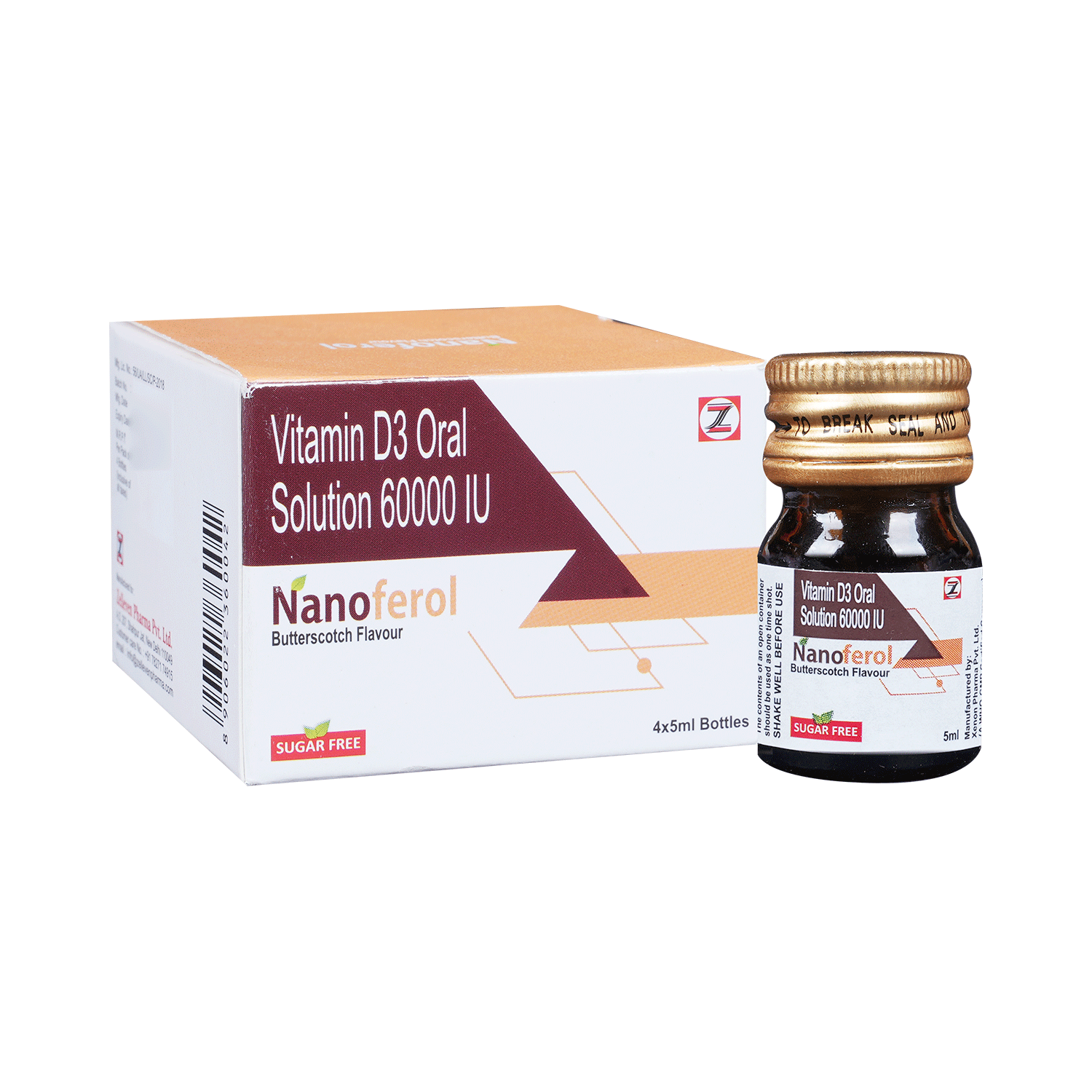 Nanoferol Butterscotch Sugar Free Oral Solution - Image 1