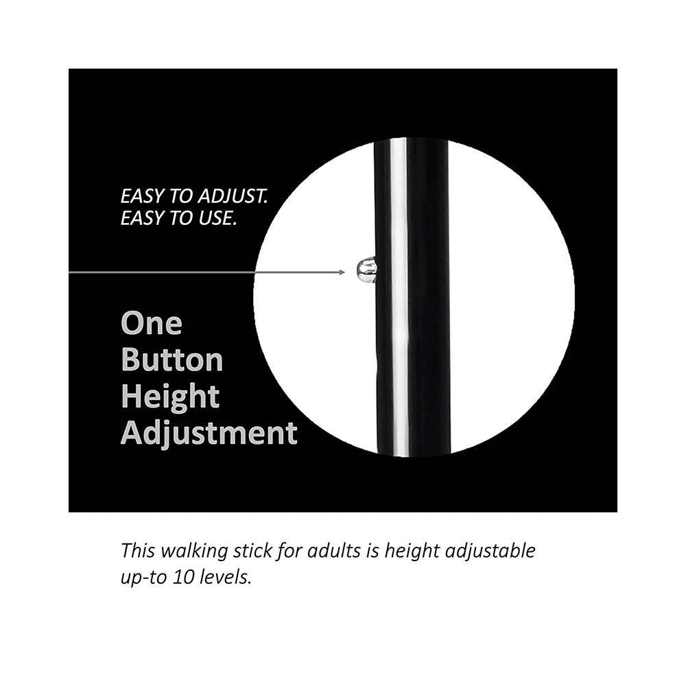 Entros KL 920 L Height Adjustable Walking Stick Black - Image 3