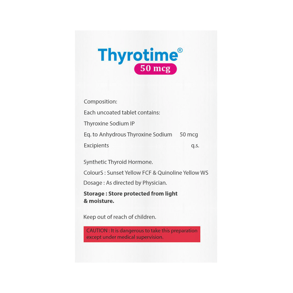 Thyrotime 50mcg Tablet - Image 2