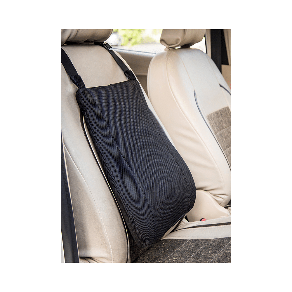 Fovera Car Backrest Ergonomic Memory Foam Cushion Universal Mesh Black - Image 3
