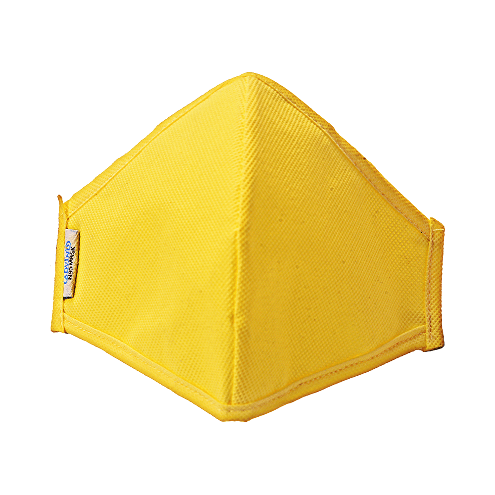 Advind Healthcare Smog Guard N95 Kids Mask without Valve XS 3-5 Years Yellow, Blue & Beige - Image 7
