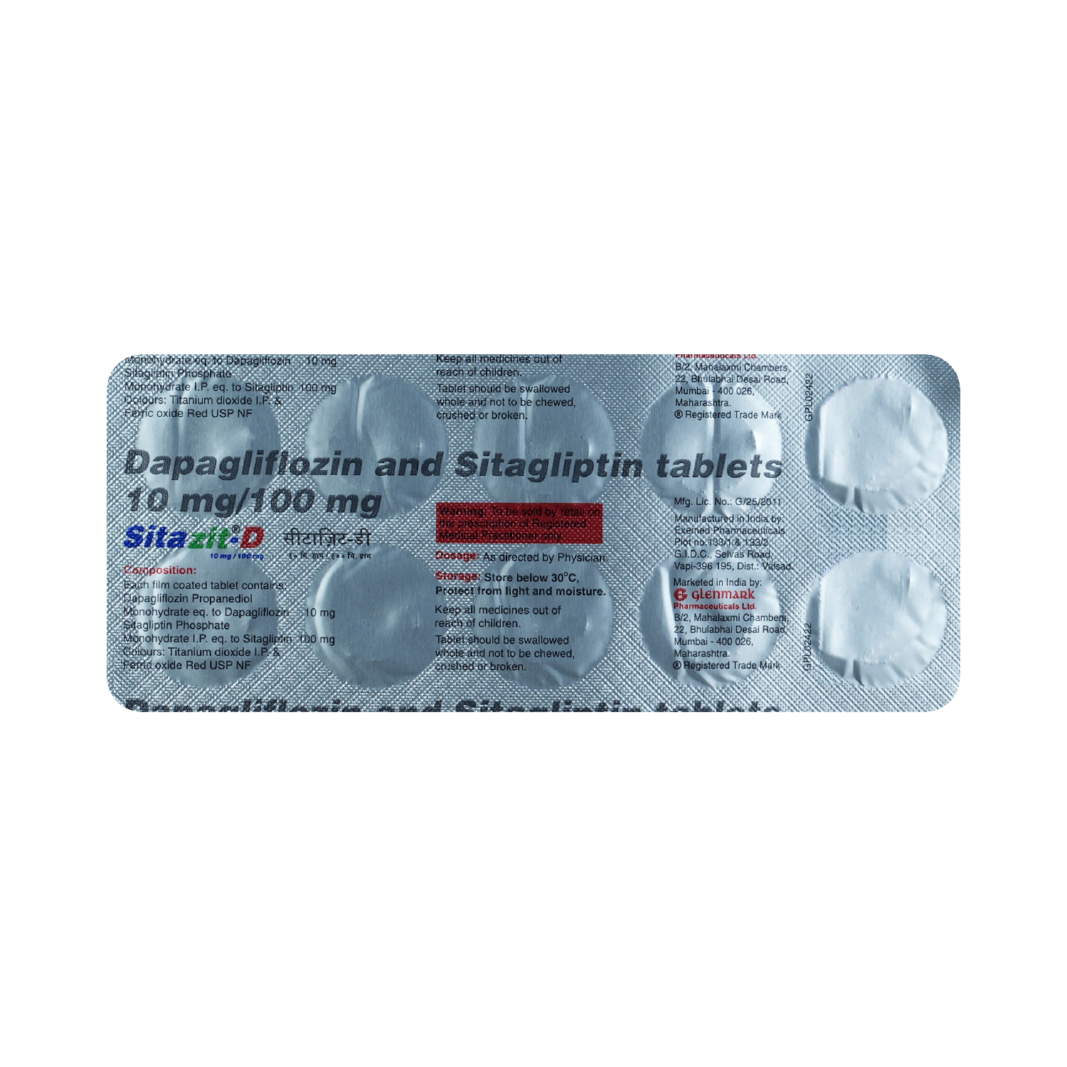 Sitazit-D 10mg/100mg Tablet - Image 5