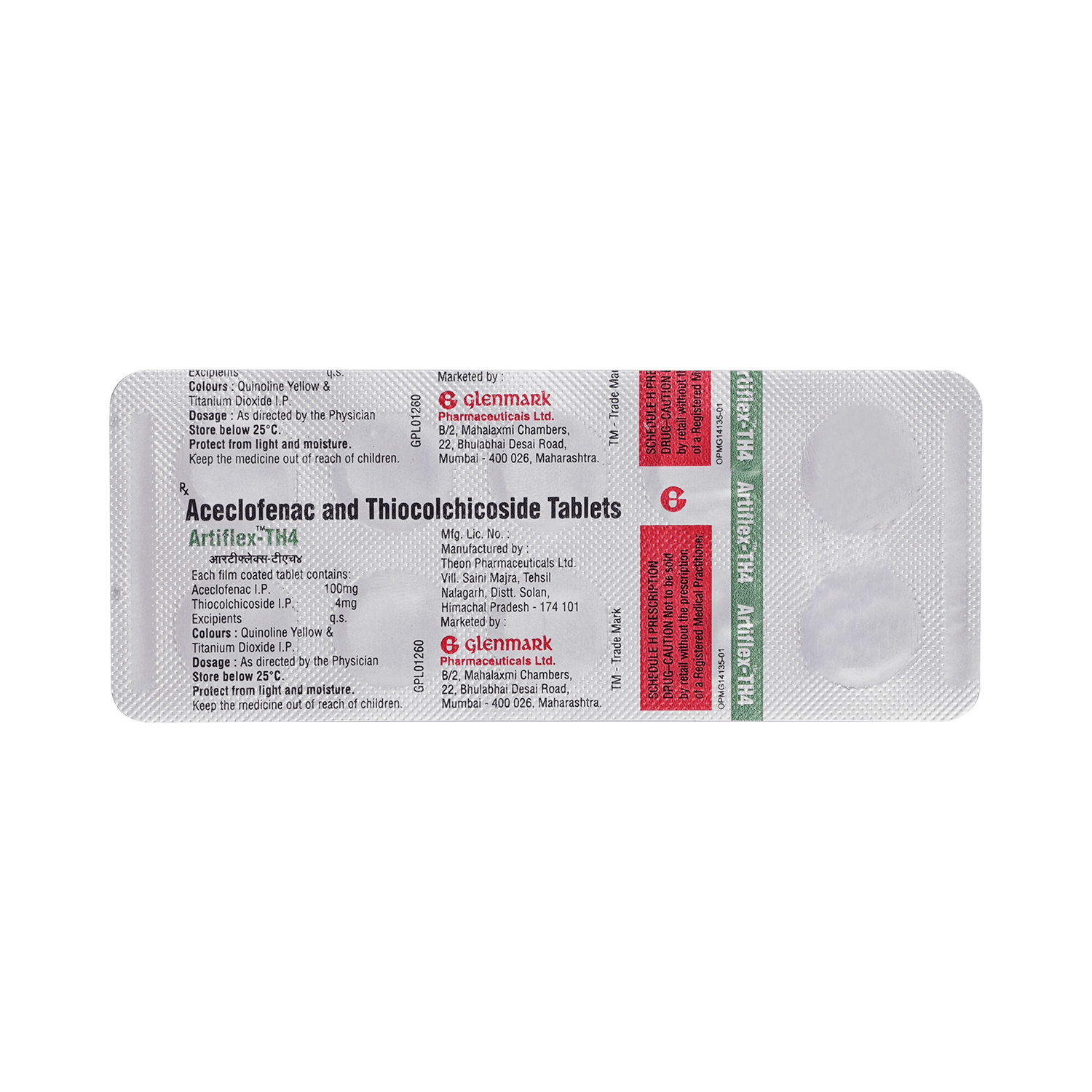 Artiflex TH 100mg/4mg Tablet - Image 5