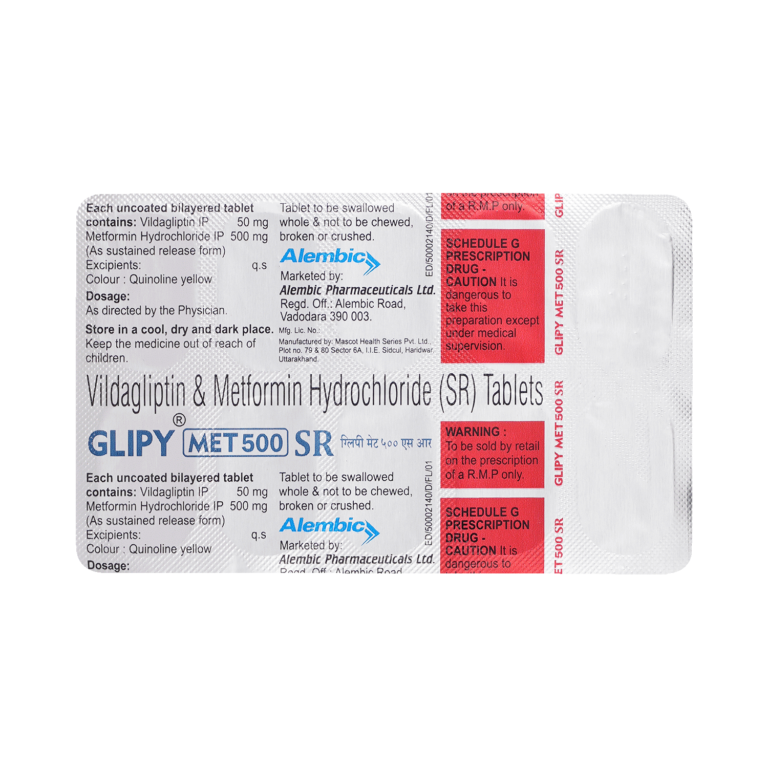 Glipy Met 500 SR Tablet - Image 6