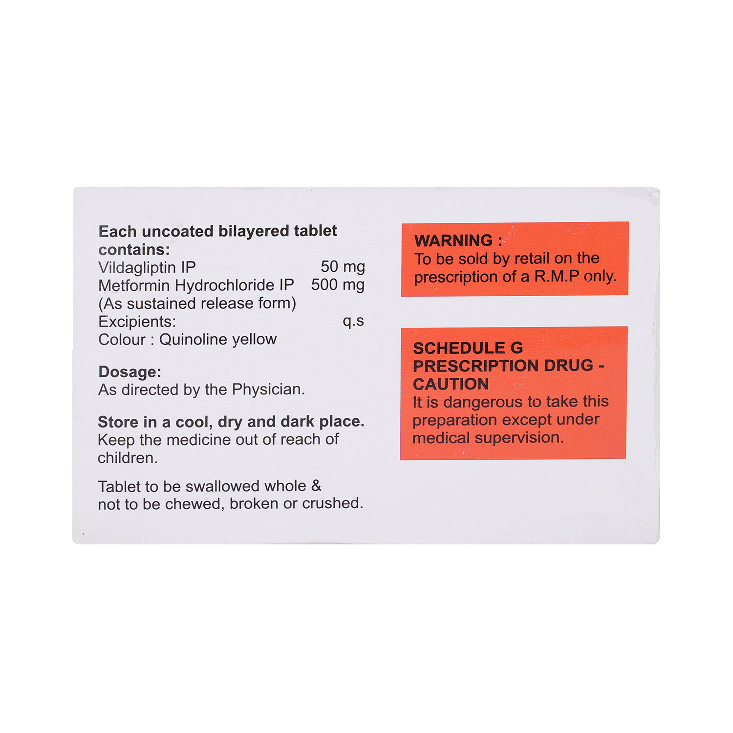 Glipy Met 500 SR Tablet - Image 3