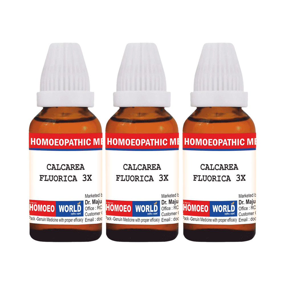 Dr. Majumder Homeo World Calcarea Fluorica Dilution(30ml Each) 3X - Image 1
