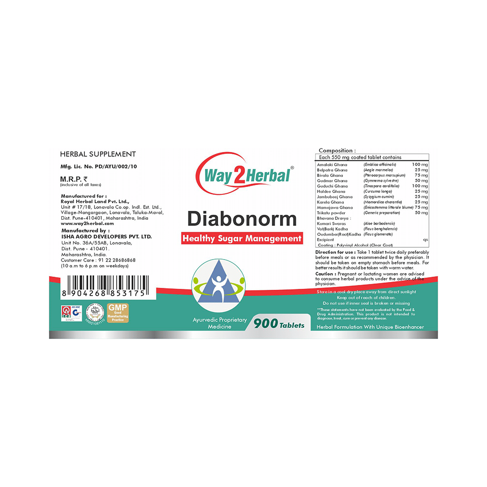 Way2Herbal Daibonorm Healthy Sugar Management Tablet - Image 4