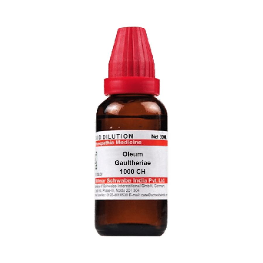 Dr Willmar Schwabe India Oleum Gaultheriae Dilution 1000 CH