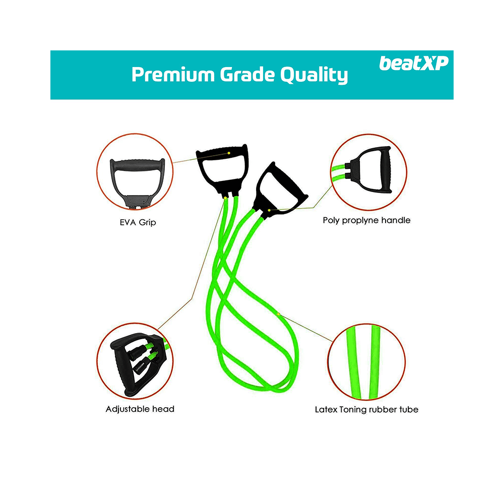 beatXP Resistance Band Double Tubing Green GHVMEDFIT143 - Image 3
