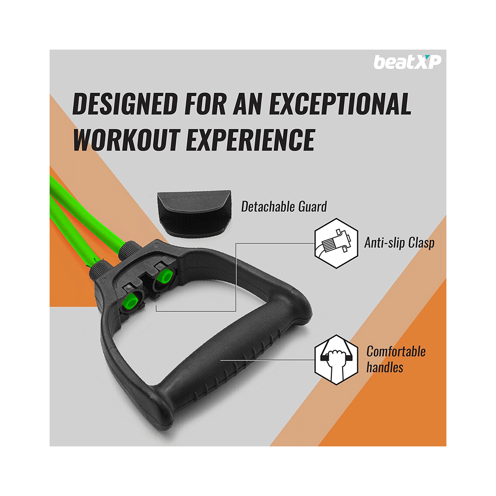 beatXP Resistance Band Double Tubing Green GHVMEDFIT143 - Image 5
