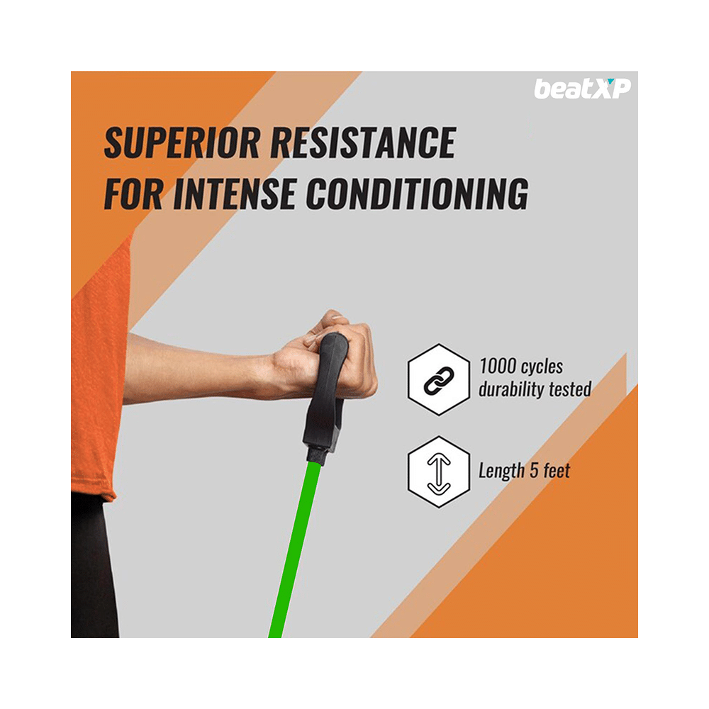 beatXP Resistance Band Double Tubing Green GHVMEDFIT143 - Image 4