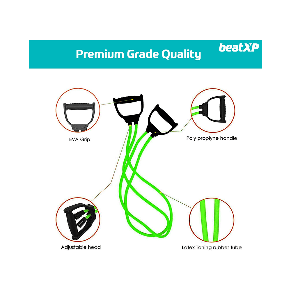 beatXP Resistance Band Double Tubing Green GHVMEDFIT143 - Image 9