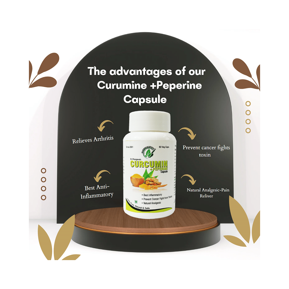 Dr.Bhargav’s Curcumine + Peperine Veg Capsule (60 Each) - Image 5