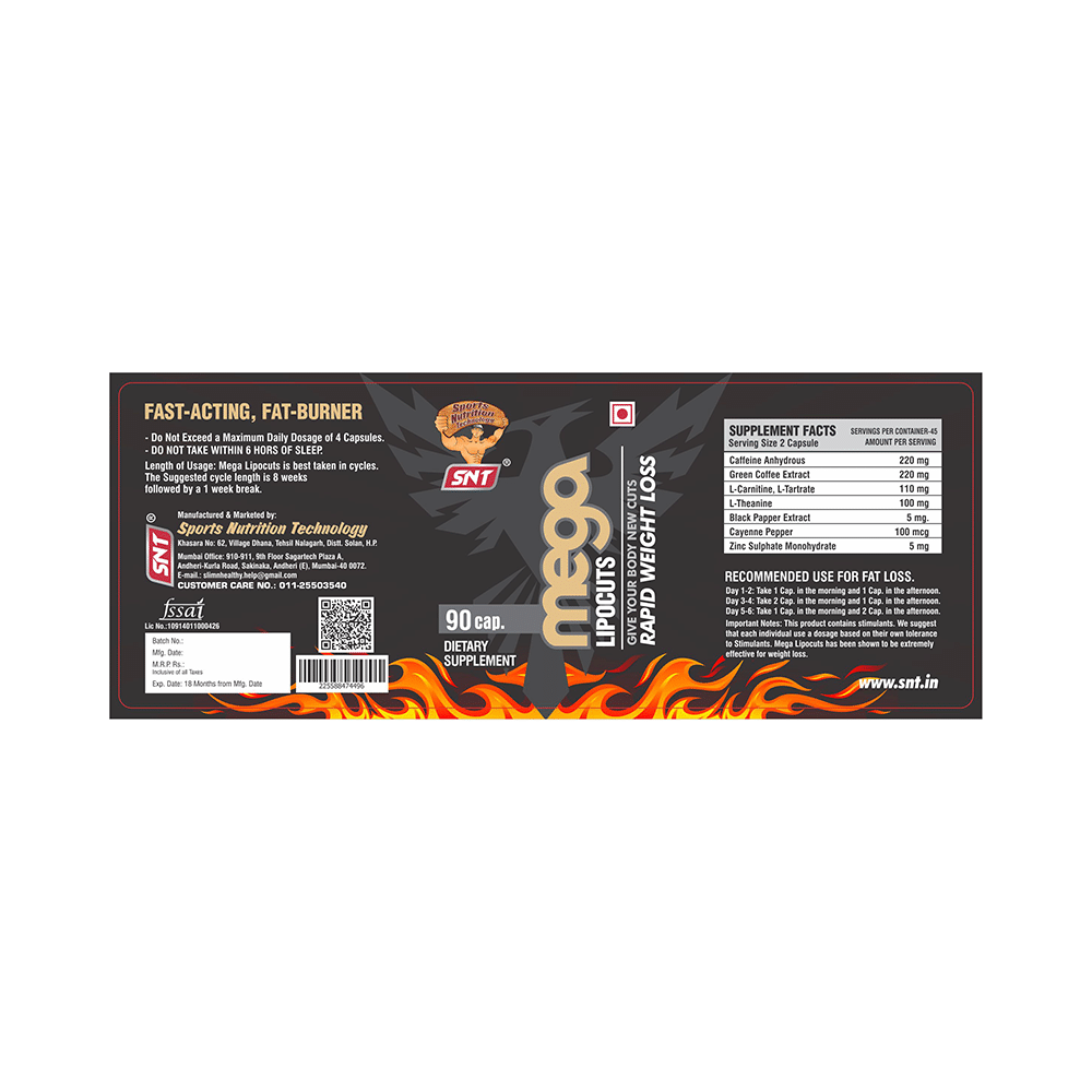 SNT Mega Lipocuts Fat Burner Capsule - Image 3