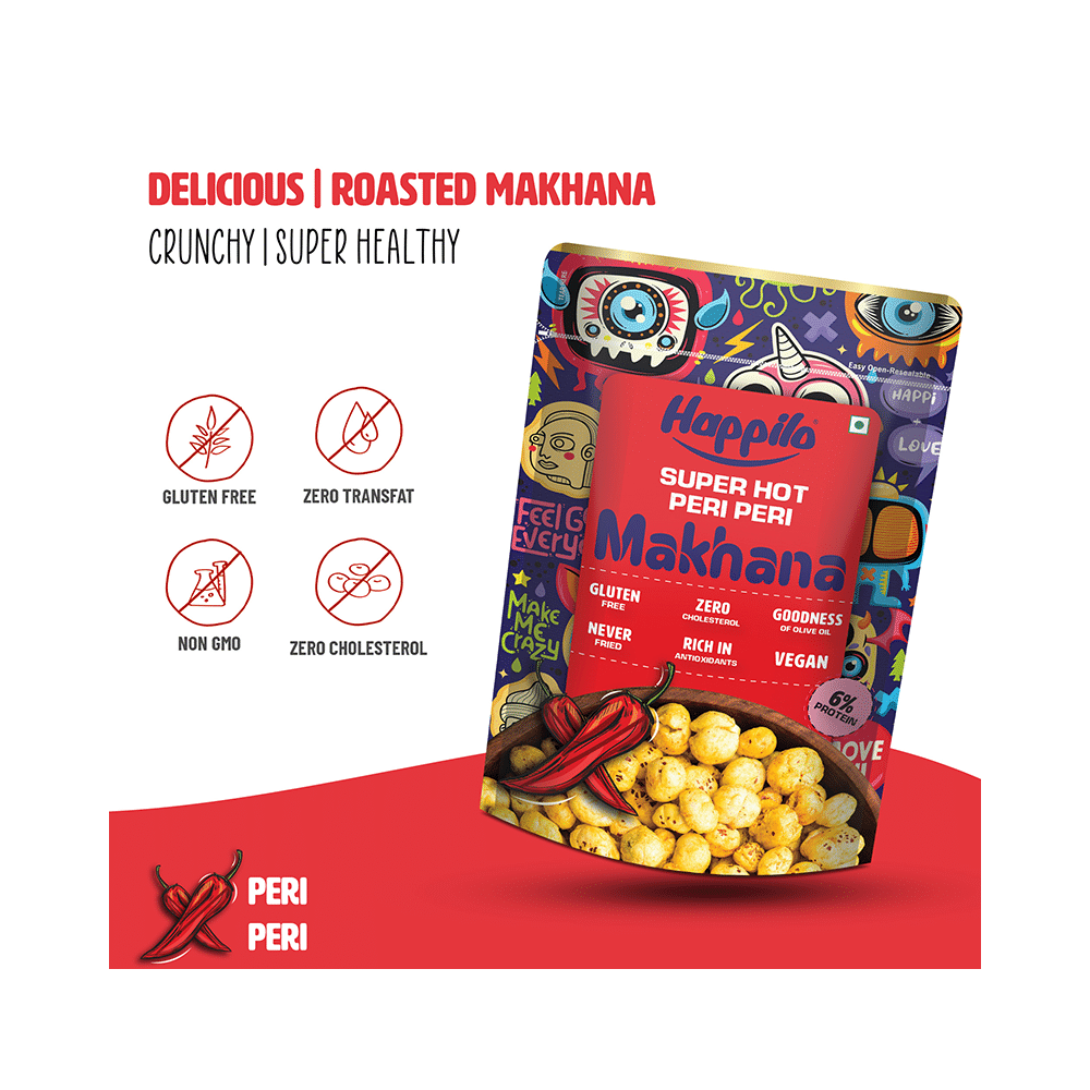 Happilo Super Hot Peri Peri Premium Makhana - Image 5