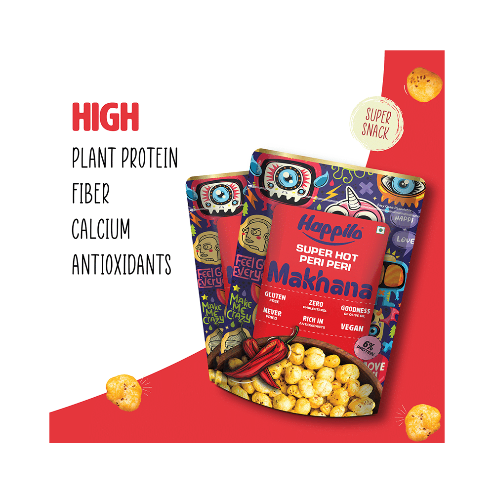 Happilo Super Hot Peri Peri Premium Makhana - Image 4