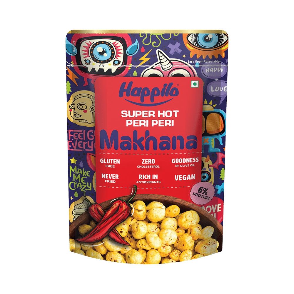 Happilo Super Hot Peri Peri Premium Makhana - Image 1