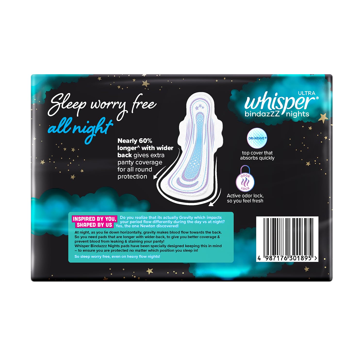 Whisper Ultra Bindazzz Nights Pads XXL+ - Image 5