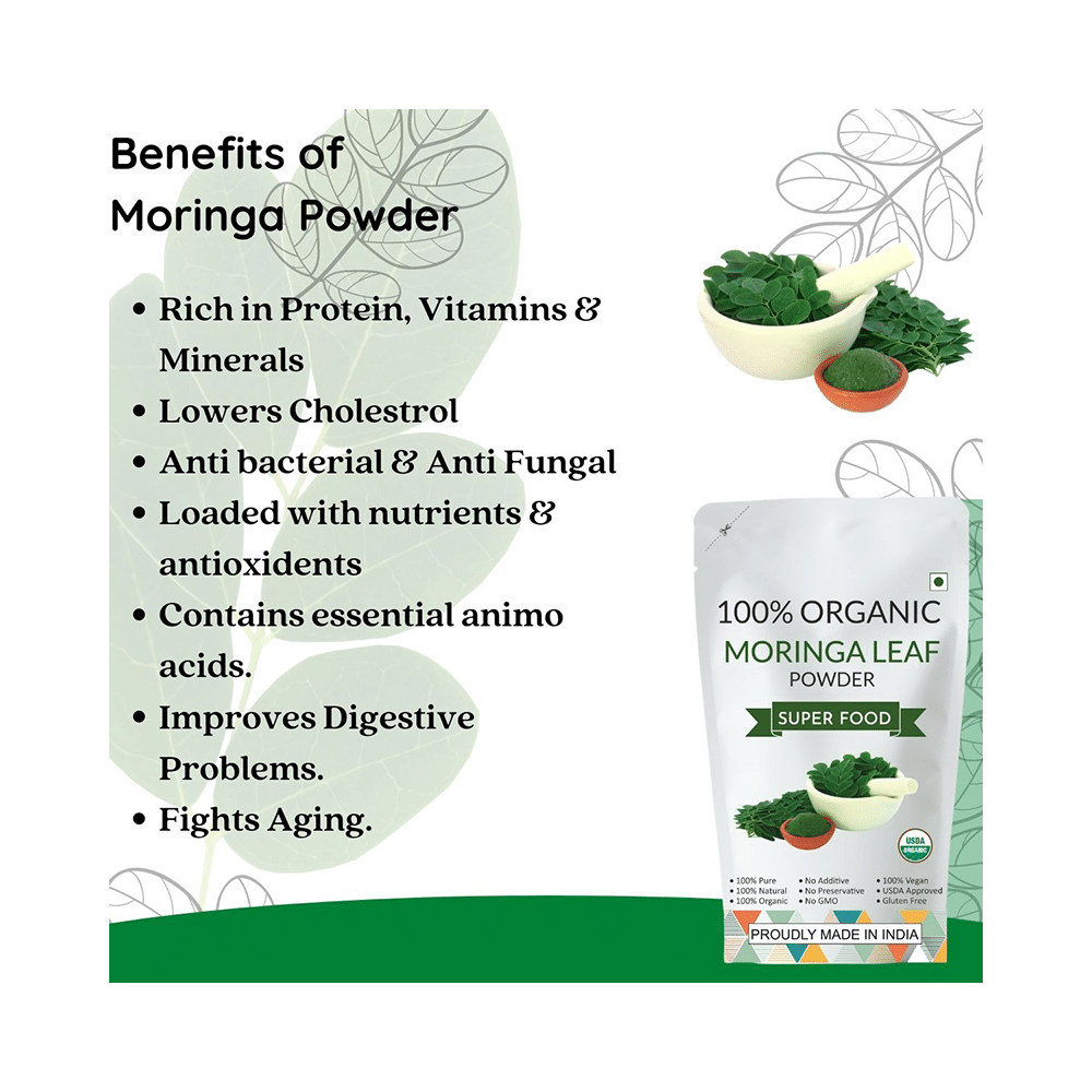 Meld wellness always 100% Organic Moringa Leaf Powder - Image 4