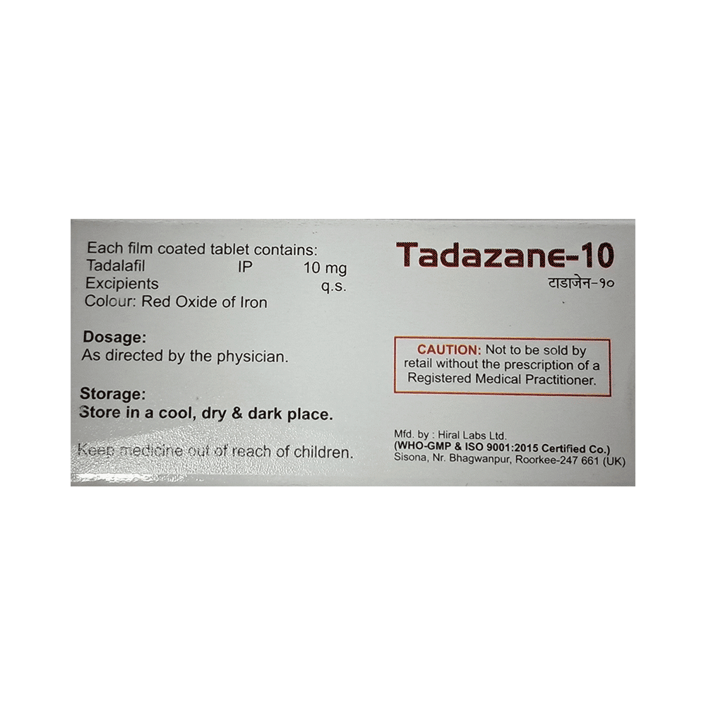 Tadazane 10 Tablet - Image 2