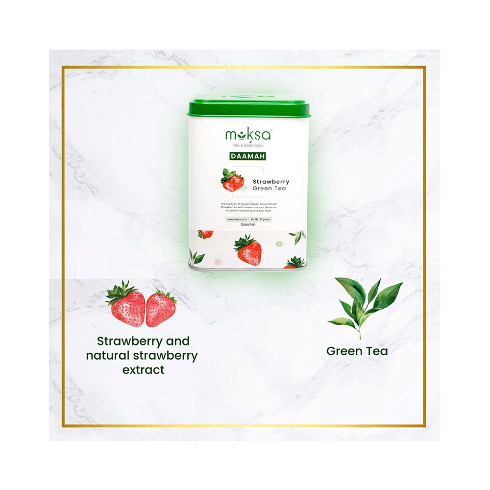 Moksa Daamah Strawberry Green Tea - Image 3
