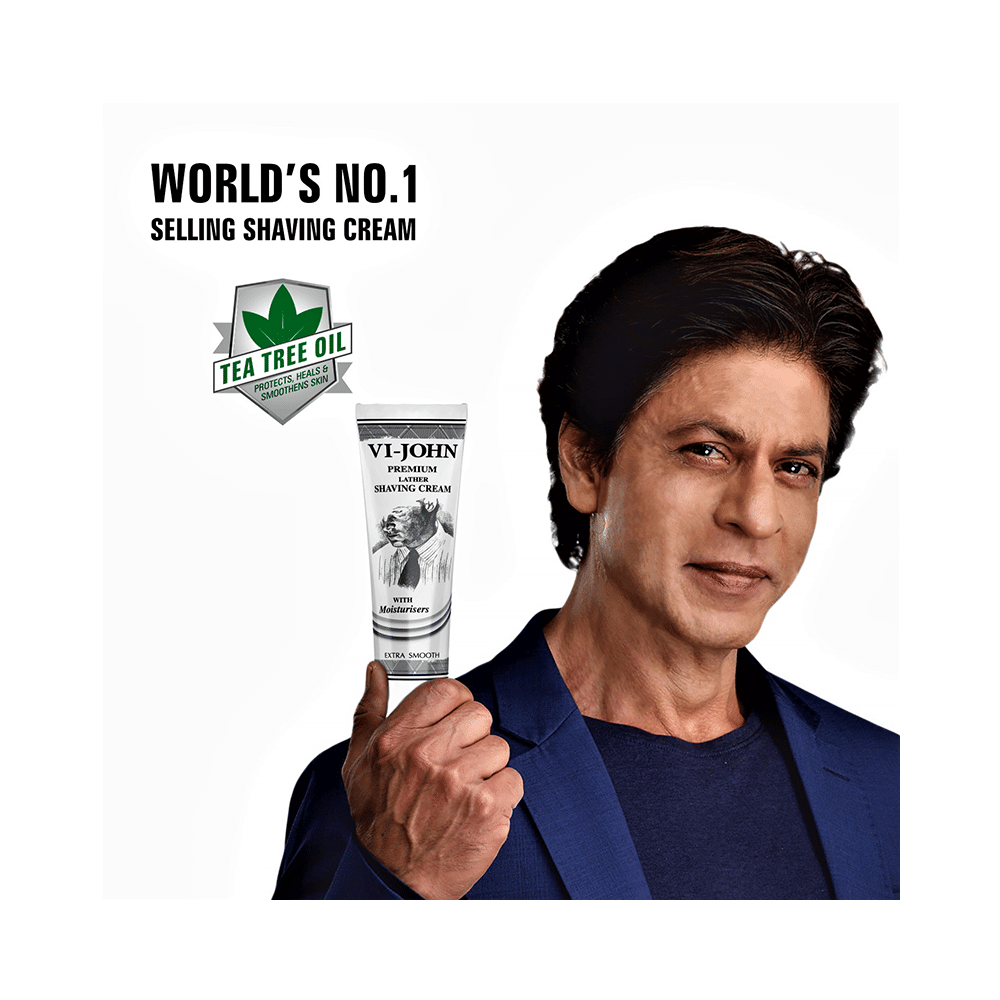 Vi-John Premium Lather Shaving Cream with Moisturisers (91gm Each) Extra Smooth - Image 7