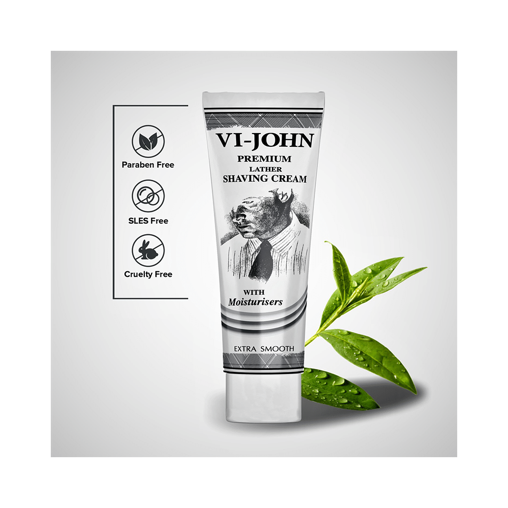 Vi-John Premium Lather Shaving Cream with Moisturisers (91gm Each) Extra Smooth - Image 8