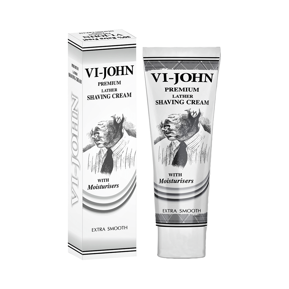 Vi-John Premium Lather Shaving Cream with Moisturisers (91gm Each) Extra Smooth - Image 3