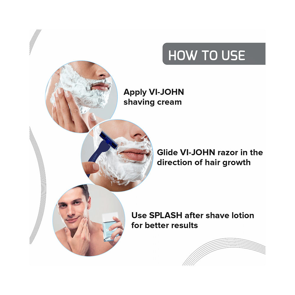 Vi-John Premium Lather Shaving Cream with Moisturisers (91gm Each) Extra Smooth - Image 5