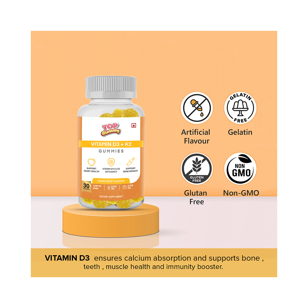 Top Gummy Vitamin D3 + K2 Gummies Mixed Fruit - Image 8