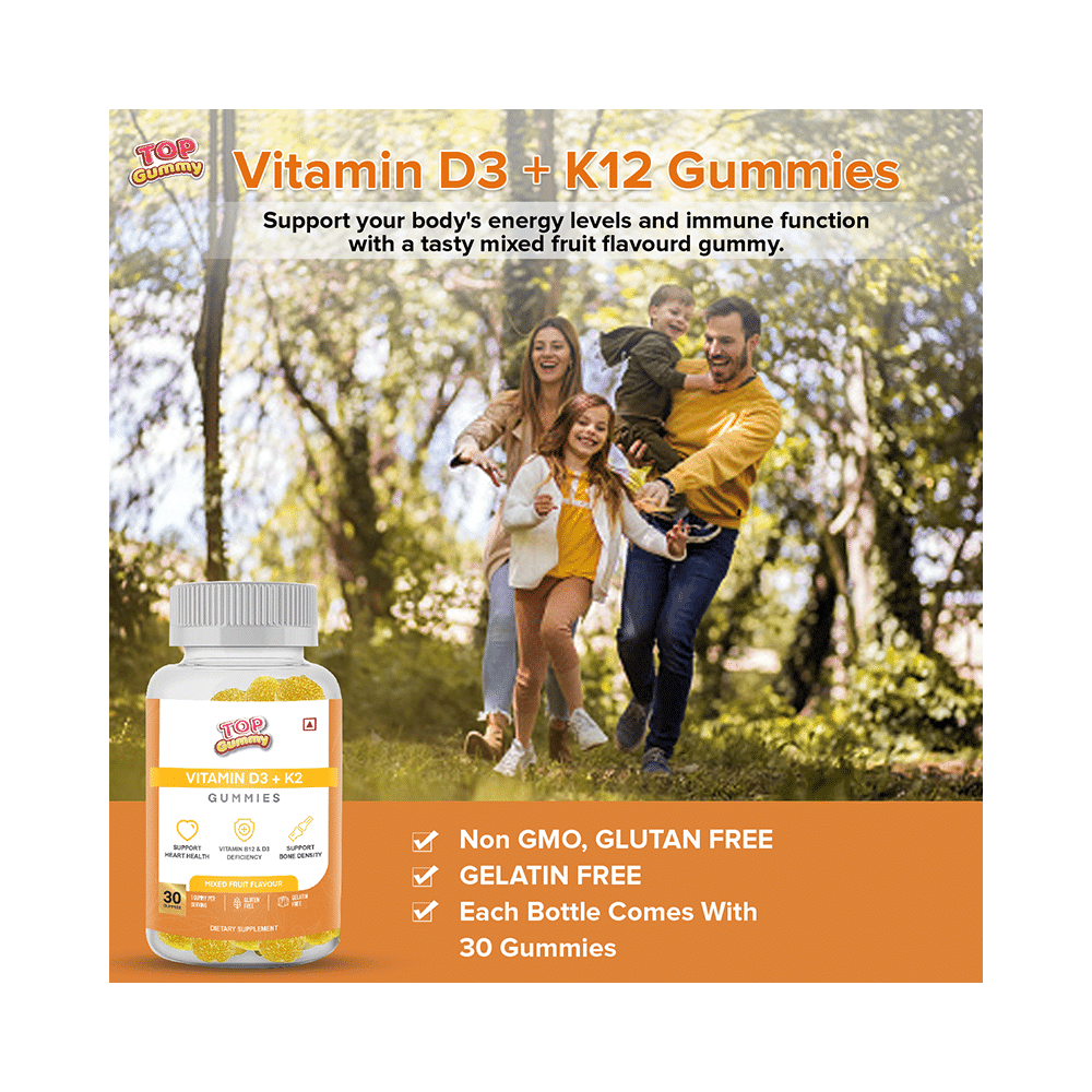 Top Gummy Vitamin D3 + K2 Gummies Mixed Fruit - Image 6