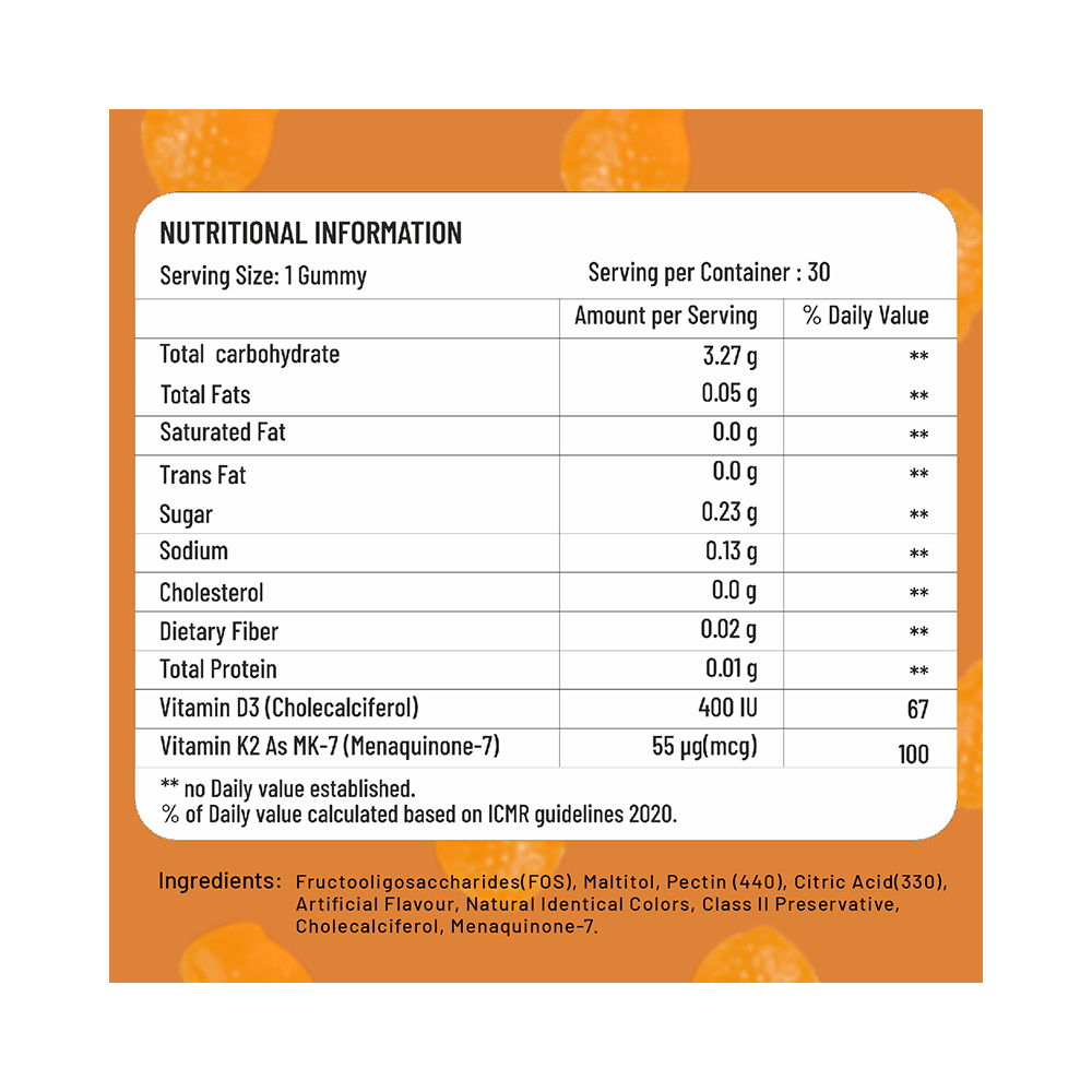 Top Gummy Vitamin D3 + K2 Gummies Mixed Fruit - Image 4