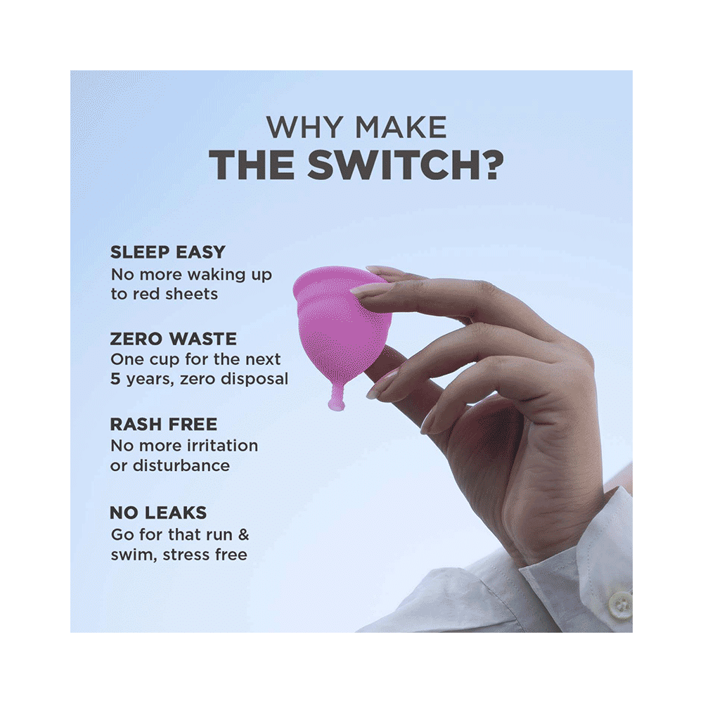 Pee Safe Reusable Menstrual Cup with Medical Grade Silicone for Women Large - Image 7