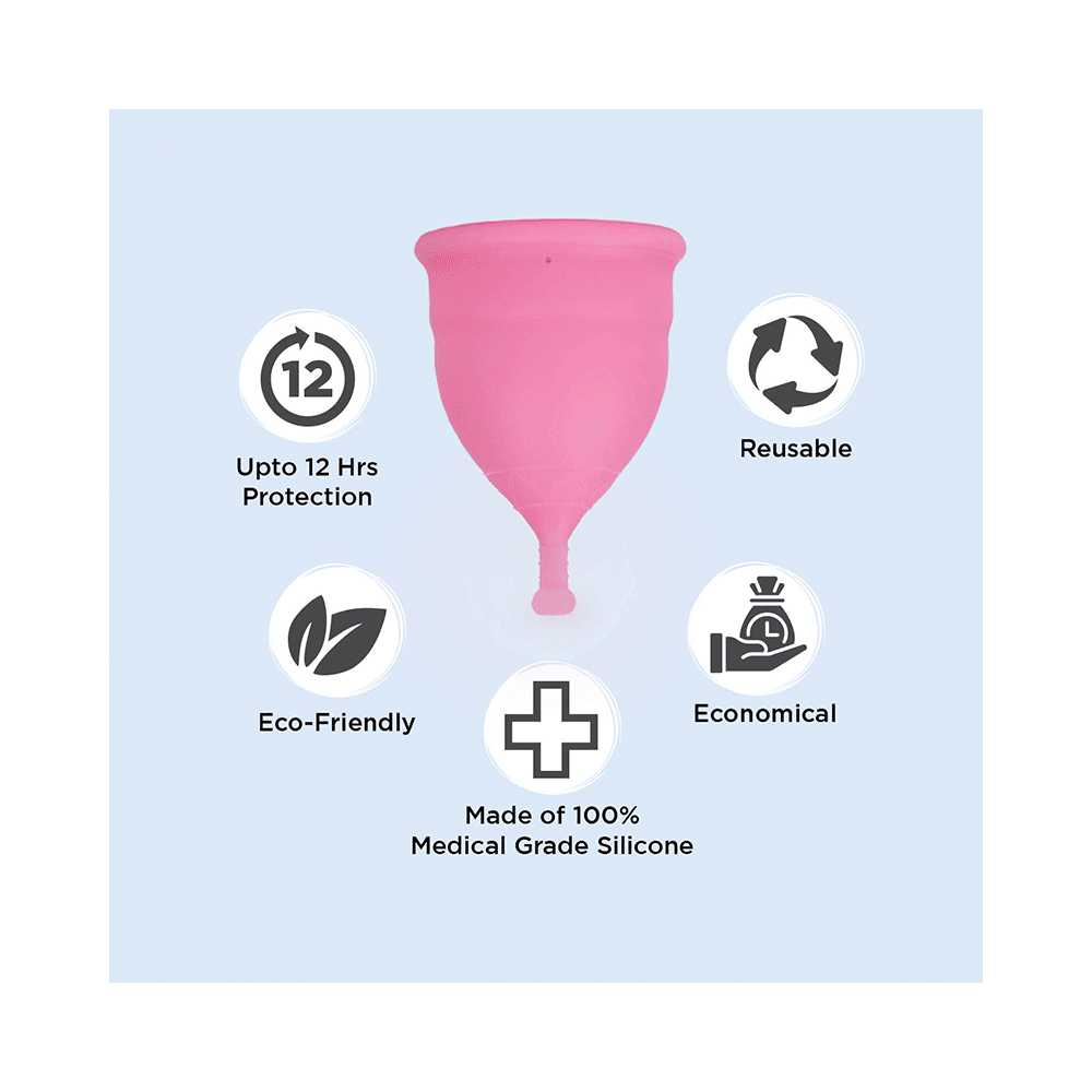 Pee Safe Reusable Menstrual Cup with Medical Grade Silicone for Women Large - Image 3