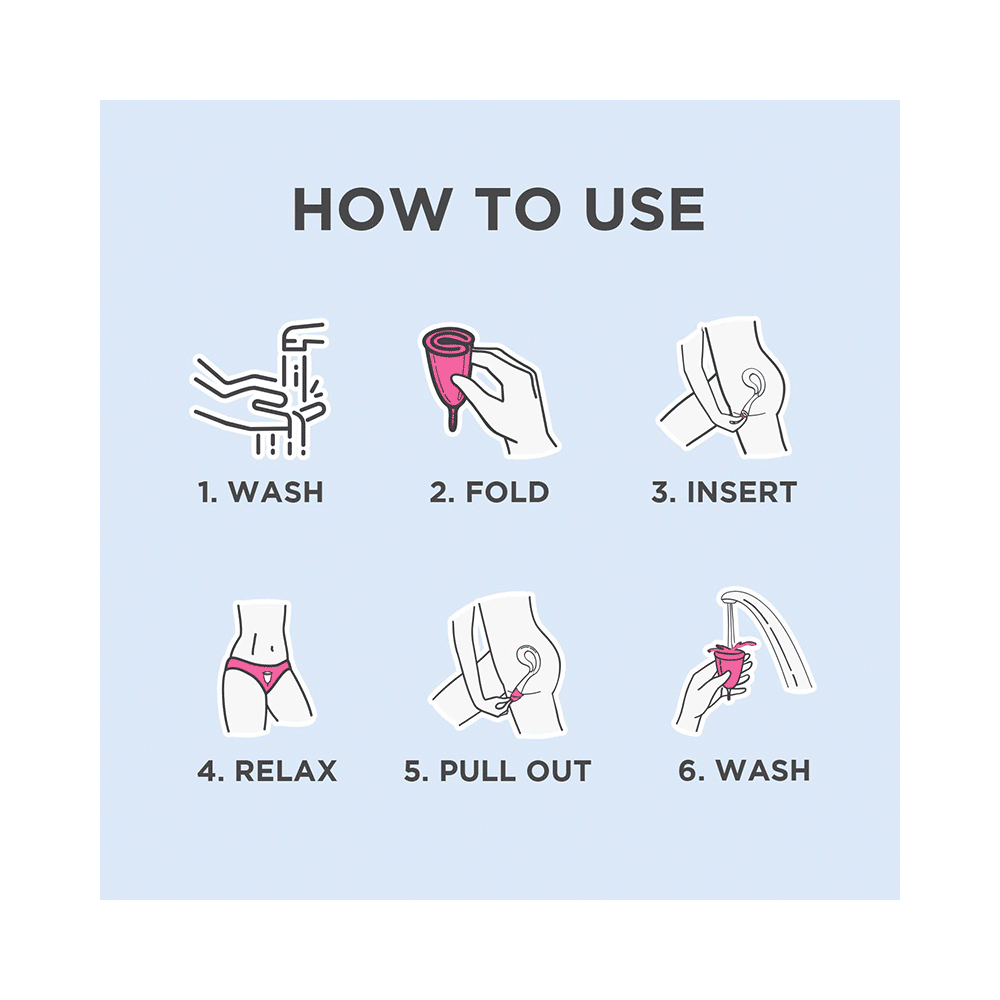 Pee Safe Reusable Menstrual Cup with Medical Grade Silicone for Women Large - Image 6