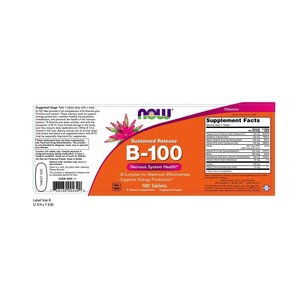 Now Sustained Release B 100 Tablet - Image 3
