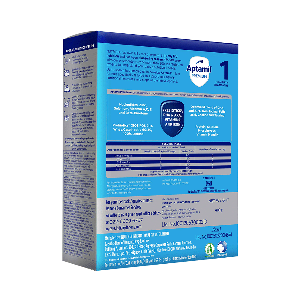Aptamil Premium Stage 1 from Birth to 6 Month Infant Formula - Image 4