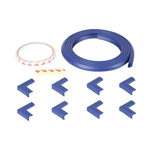 Safe-O-Kid Unique High Density L-Shaped 2mtr Long Mini 2 Edge Guard with 8 Corner Cushions Blue