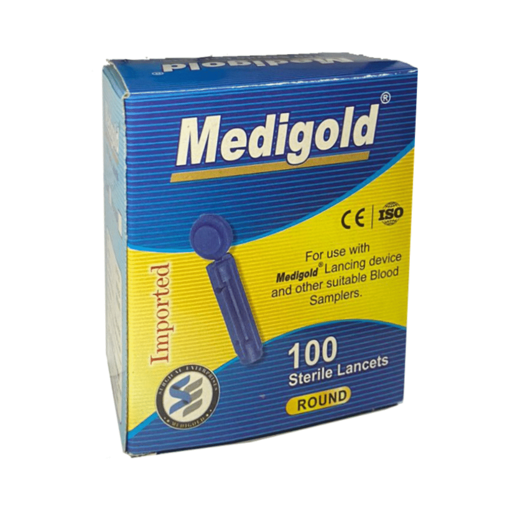 Medigold Sterile Round Blood Lancets - Image 1
