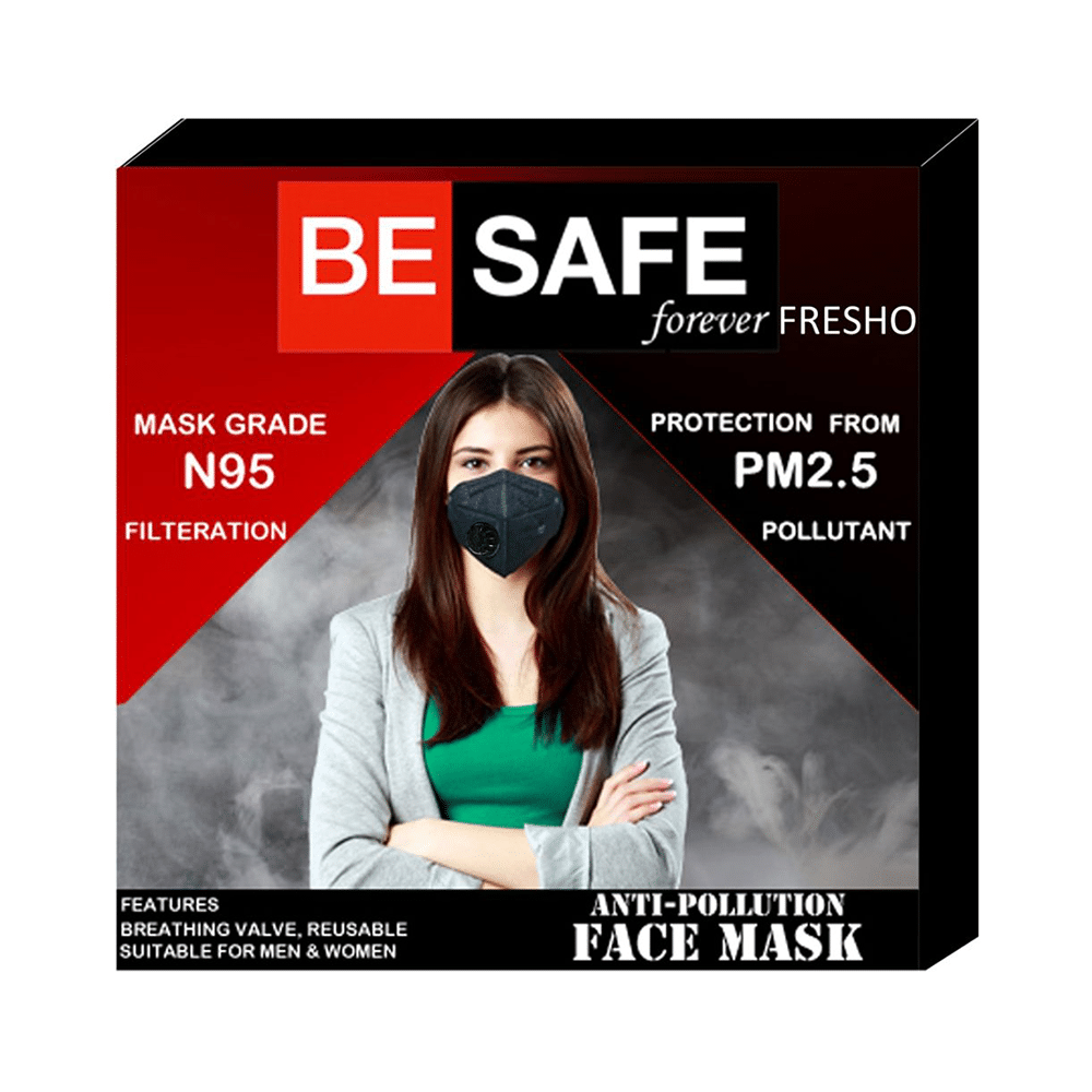 BESAFE Forever Fresho N95 PM2.5 Anti Pollution Mask Black - Image 1