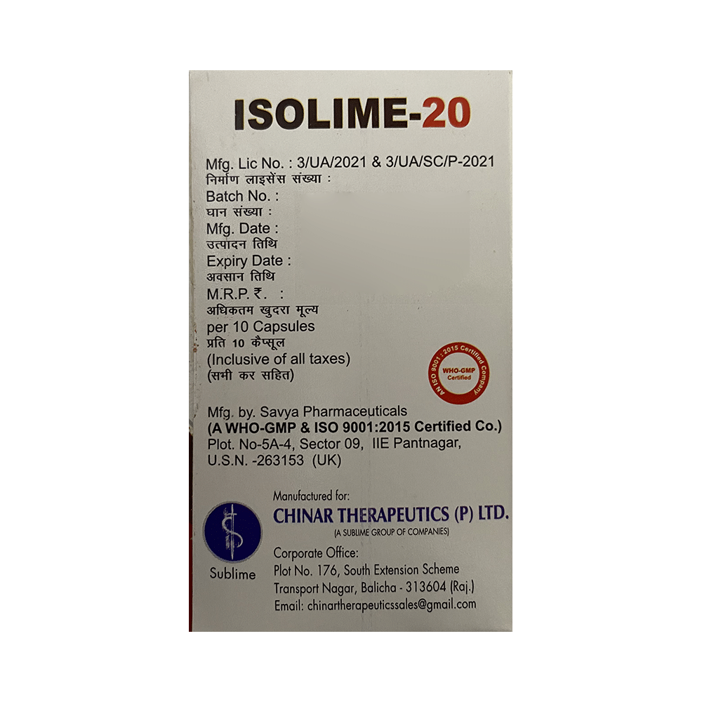 Isolime 20 Softgel Capsule - Image 3