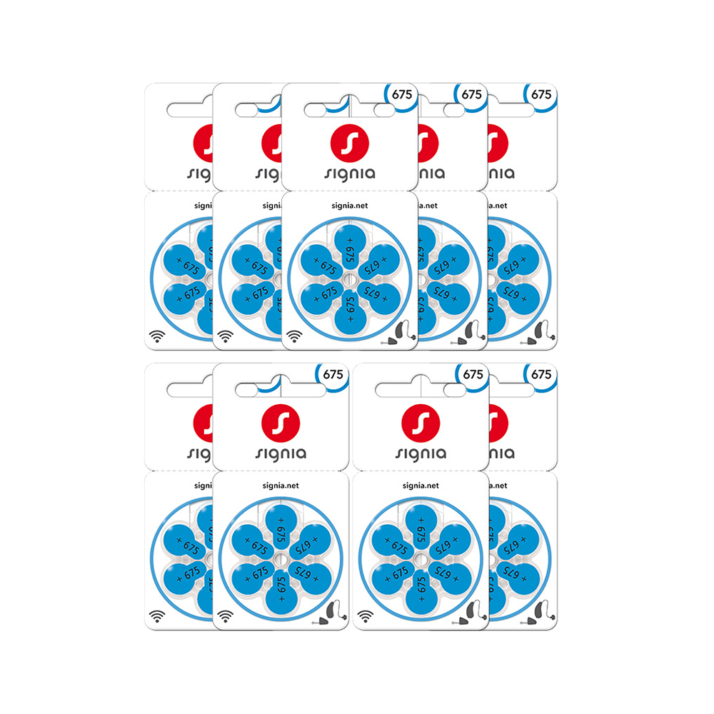 Signia Size 675 Hearing Aid Battery (6 Each)
