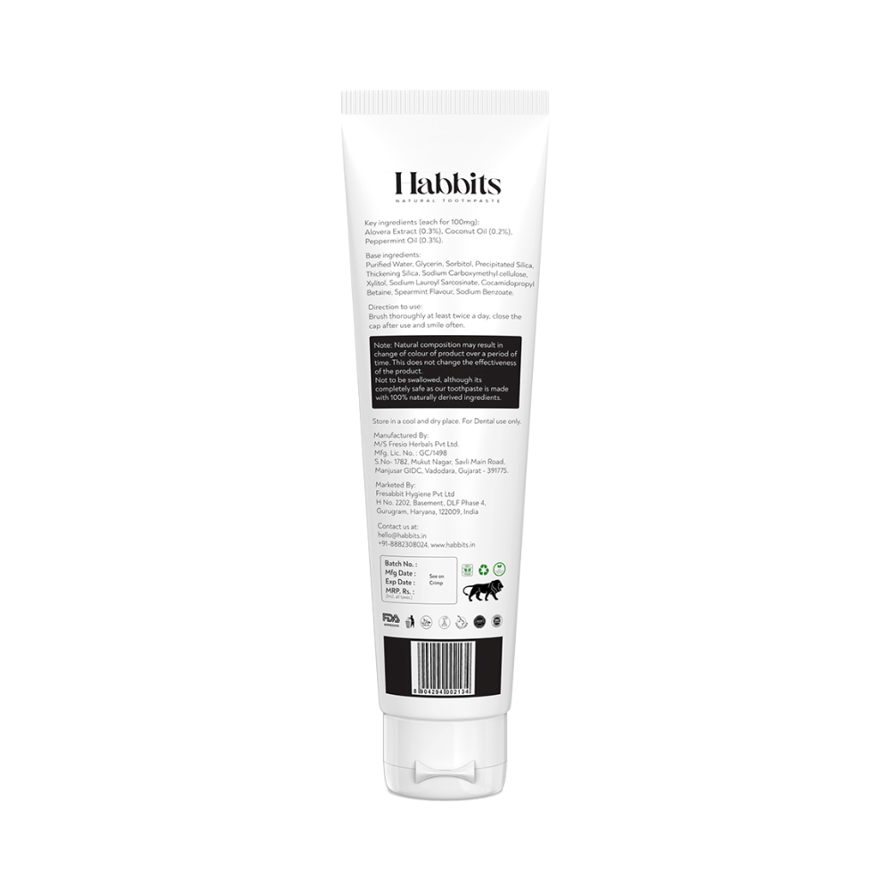 Habbits Natural Toothpaste (100gm Each) Aloe-Ha - Image 2