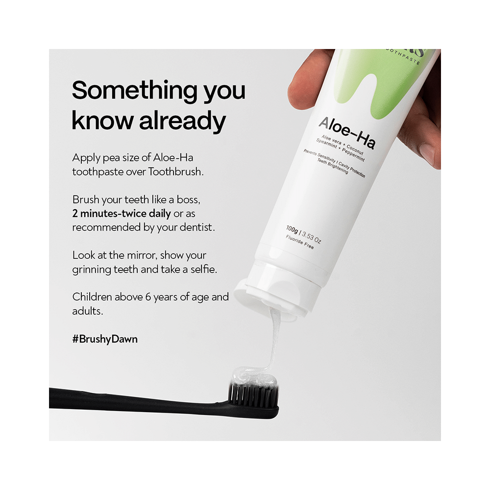 Habbits Natural Toothpaste (100gm Each) Aloe-Ha - Image 4