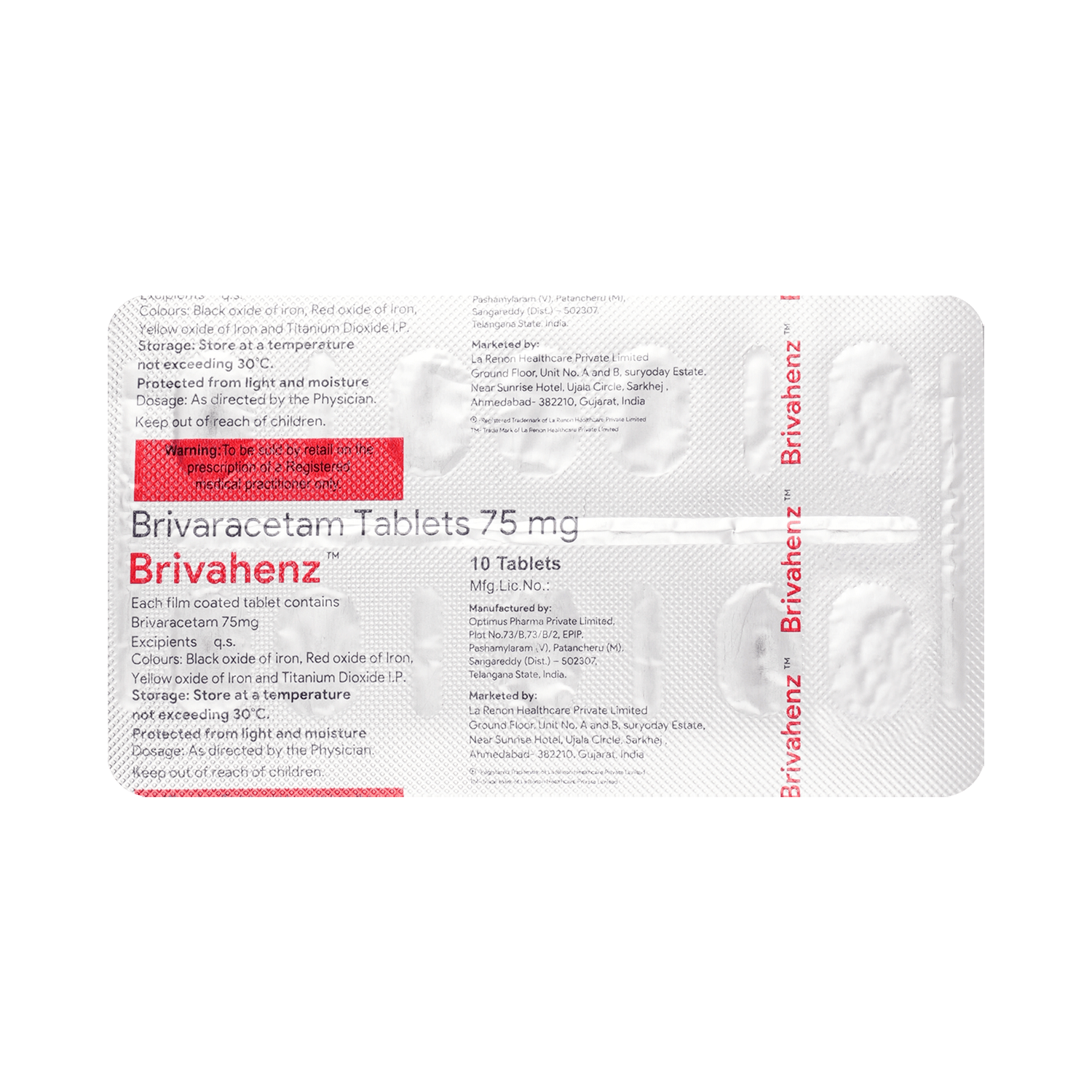 Brivahenz 75mg Tablet - Image 3