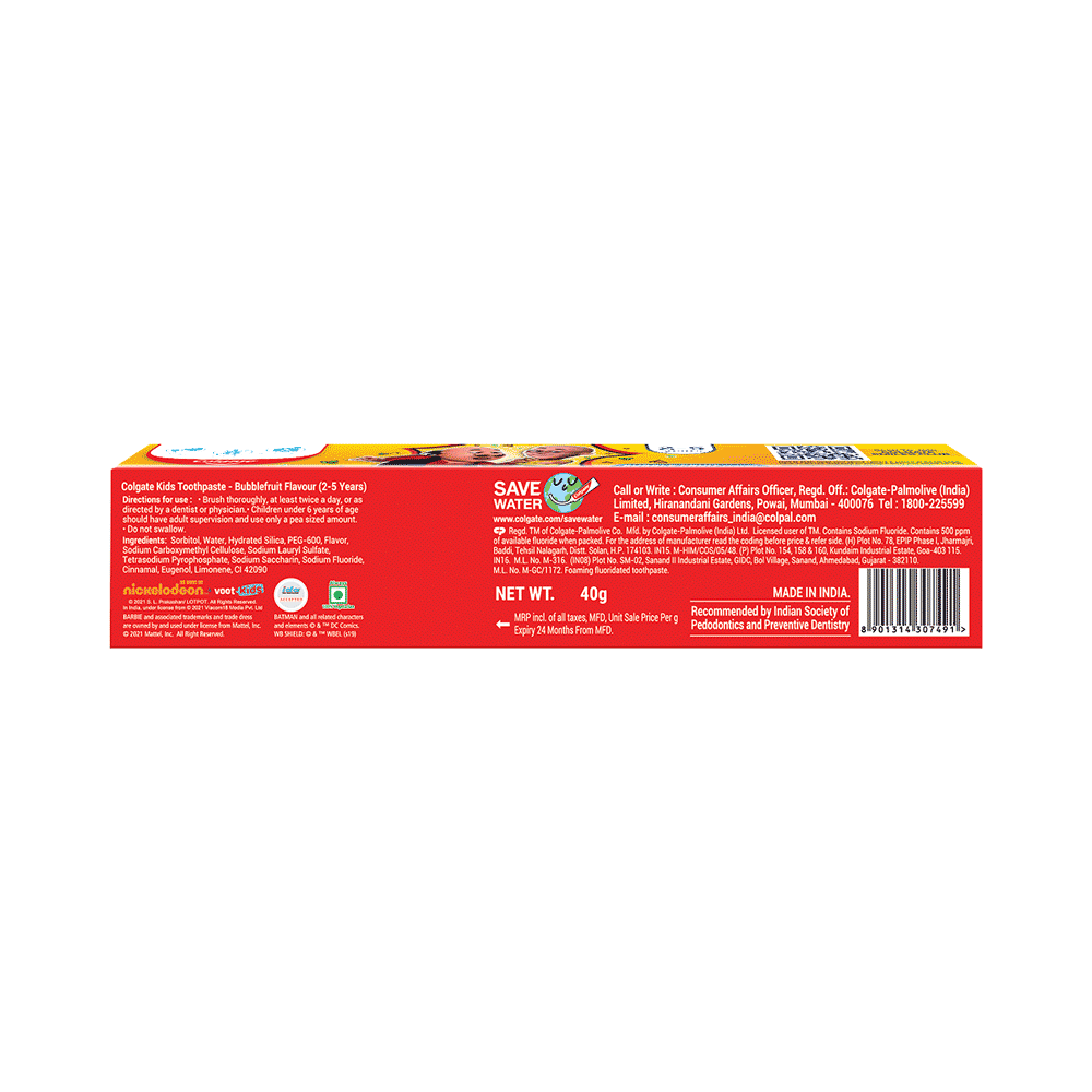Colgate Bubble Fruit Anticavity Toothpaste for Kids  - Image 2